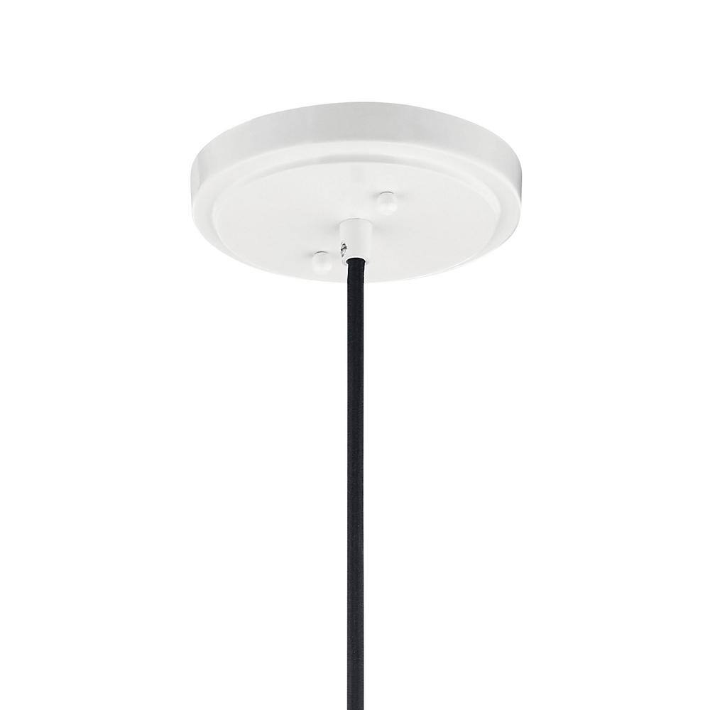 Zailey Black and White 11.5" Transitional Glass Bowl Pendant Light