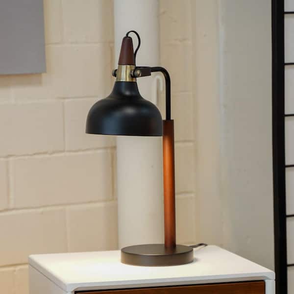 20 in. H Modern Stylish Desk Lamp Black Table Lamp with Cone Shade Easy Assembly Table Lamp Task and Reading