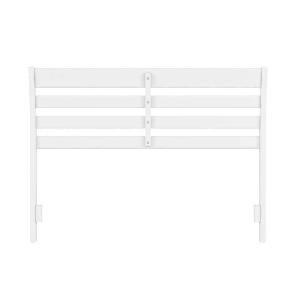 Savannah White Solid Wood Twin Headboard with USB Charger