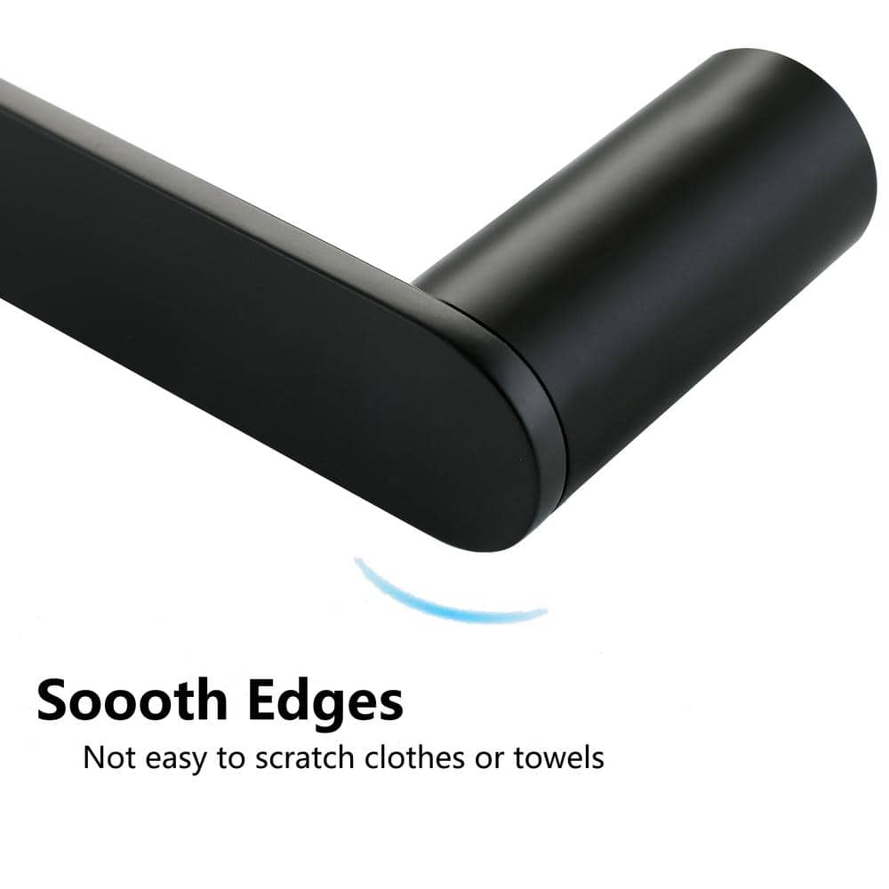 Matte Black Stainless Steel 5-Piece Bathroom Hardware Set