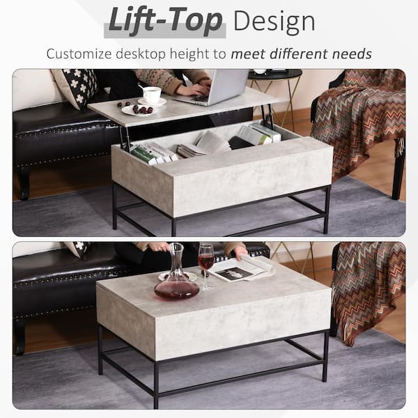 Rectangular Mdf Coffee Table, White Coffee Table With Glass Top Storage