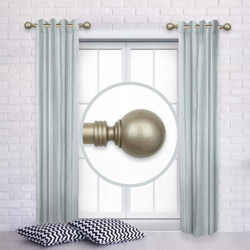 Globe 12 in. - 20 in. L Adjustable 1 in. Dia Single Side Window Curtain Rod in Light Gold (Set of 2) price history on PriceWatchPro