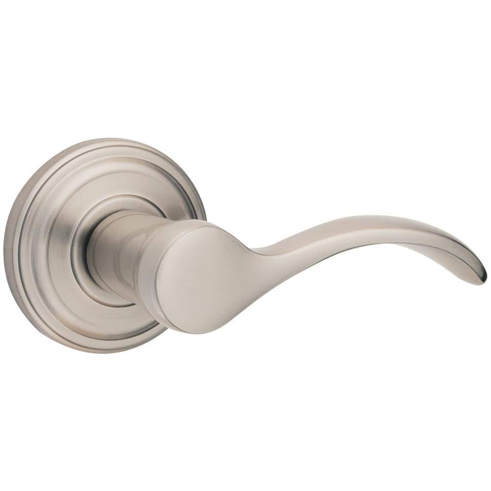 Kwikset Pembroke Satin Nickel Right-Handed Half-Dummy Door Lever with  Microban Antimicrobial Technology 788PML RH 15 The Home Depot