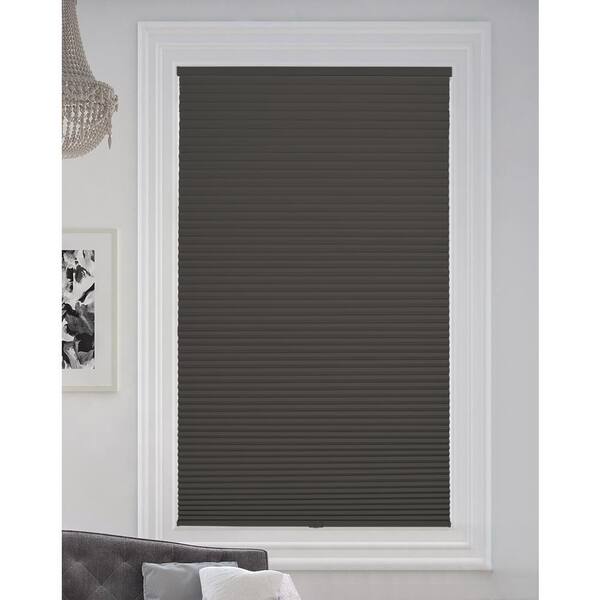 BlindsAvenue Anthracite Cordless Blackout Cellular Honeycomb Shade, 9/16 in. Single Cell, 52.5 in. W x 72 in. H