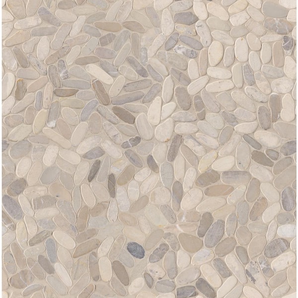 MSI Take Home Tile Sample - Sliced Pebble Truffle 4 in. x 4 in. Tumbled ...