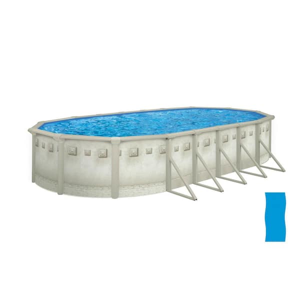 Palisades 18 ft. x 33 ft. Oval 52 in. deep Above Ground Hard Sided Starter Pool Package