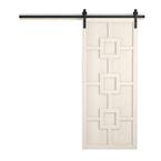 VeryCustom 42 In. X 84 In. Mod Squad Parchment Wood Sliding Barn Door ...