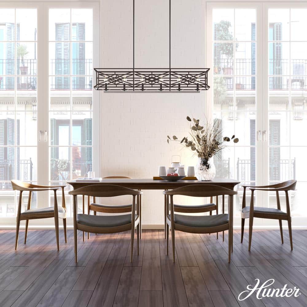Langwood Onyx Bengal 6-Light Vintage Linear Chandelier