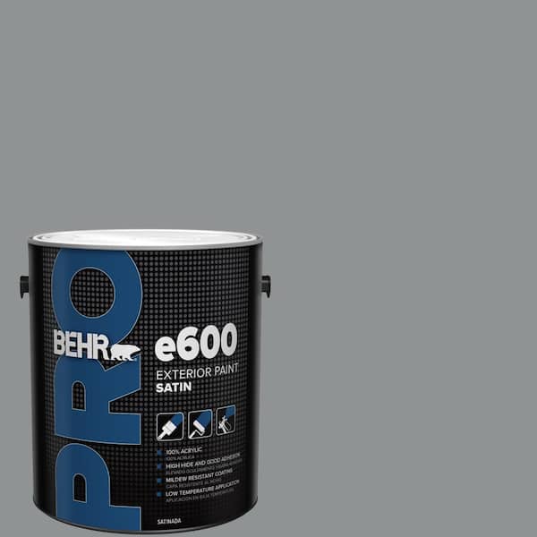 1 gal. #770F-4 Gray Area Satin Exterior Paint