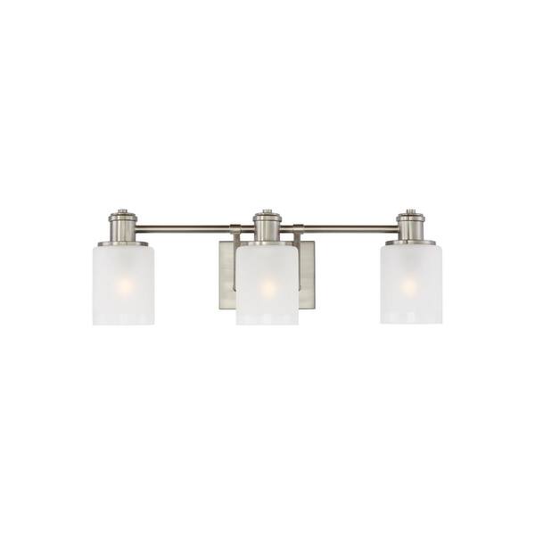 Generation Lighting Norwood 24 In. 3-light Brushed Nickel Vanity Light 