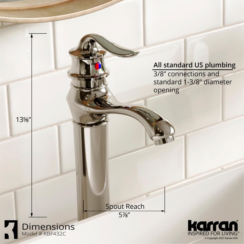Dartford Chrome Single Handle Vessel Bathroom Faucet