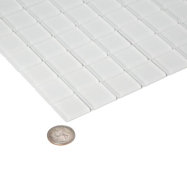 Apollo Tile Ice White 4 in. x 5 in. Matte Finished Glass