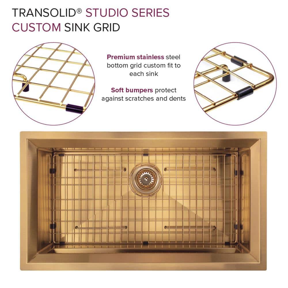 Gold Stainless Steel Single Bowl Undermount Kitchen Sink