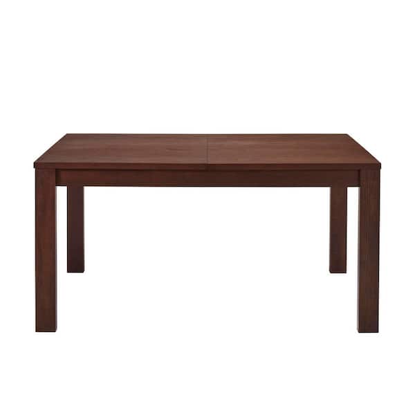 Conley Extendable Modern Walnut Wood 60 in. 4-Legs Dining Table, Seats up to 8