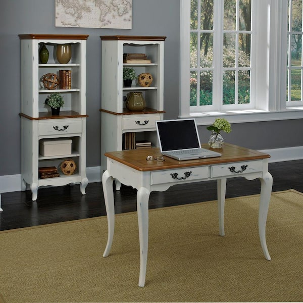 Home Styles Distressed oak and Rubbed White Desk