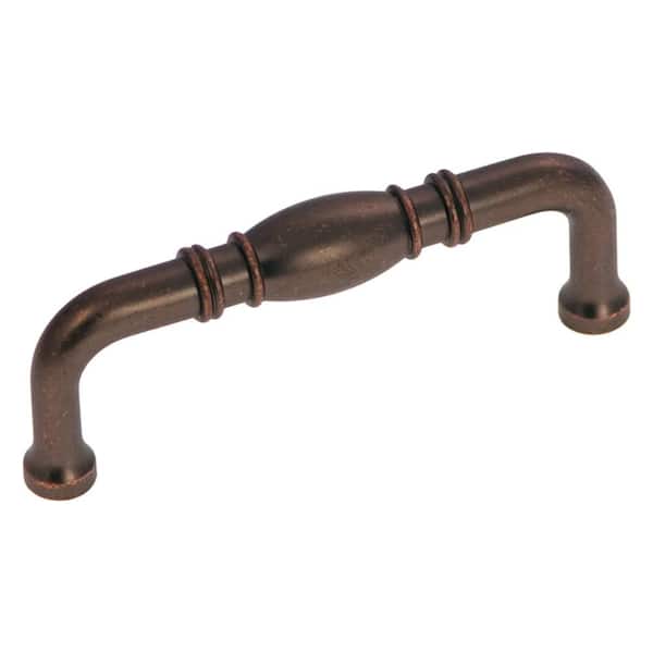 HICKORY HARDWARE Williamsburg Collection 3 in. (76 mm) Center-to-Center Dark Antique Copper Cabinet Door and Drawer Pull