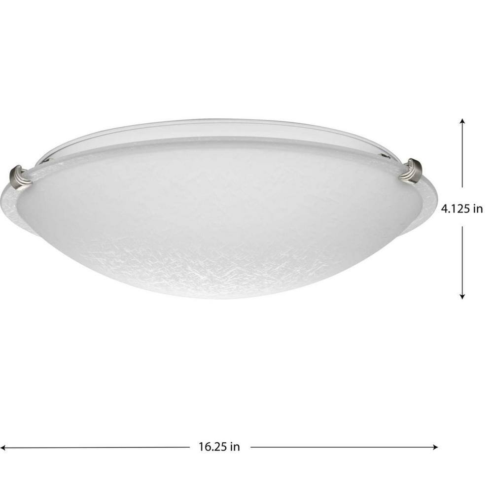 Linen Dome Brushed Nickel LED Flush Mount Light