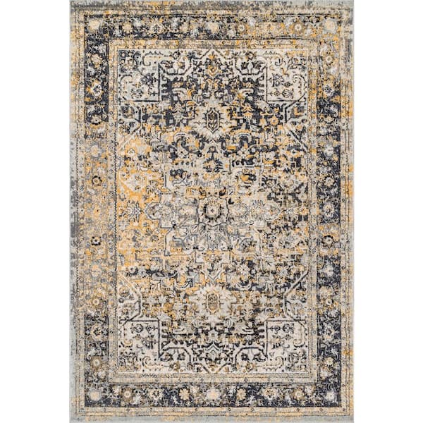 nuLOOM Persian Vintage Raylene Gold 9 ft. 10 in. x 14 ft. Area Rug