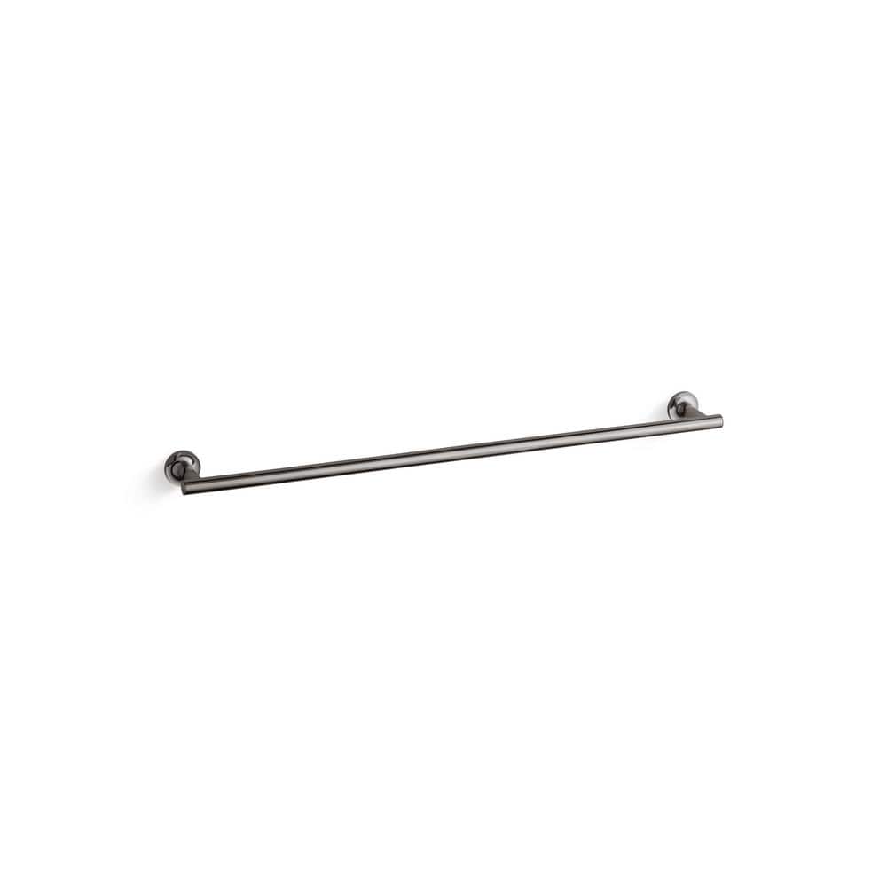 Purist Sleek 30" Polished Chrome Brass Wall-Mounted Towel Bar