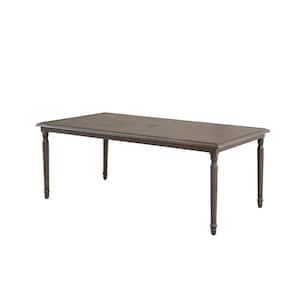 Windsor Brown Rectangle Metal Outdoor Dining Table