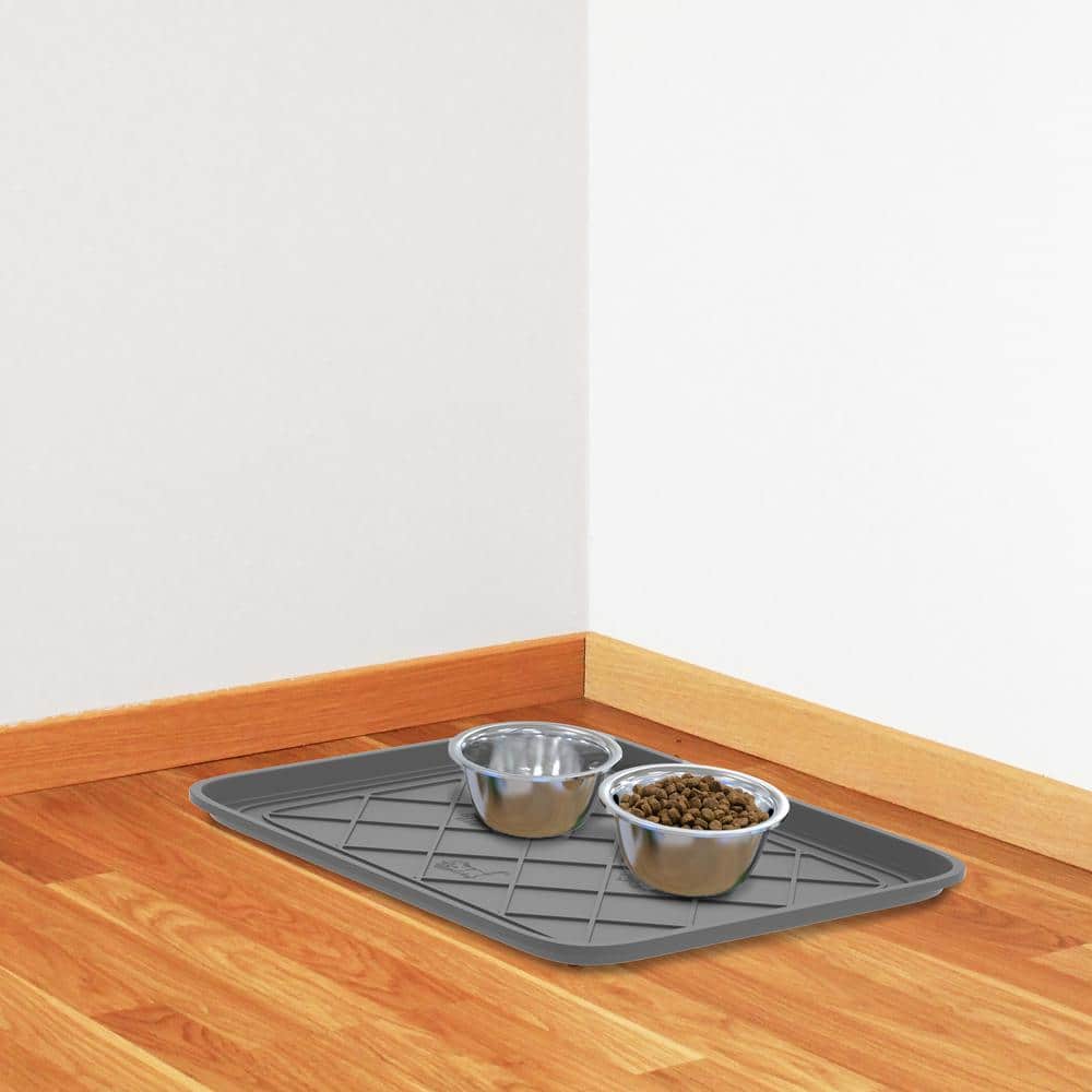 Gray Water-Resistant Polypropylene Outdoor Boot Tray