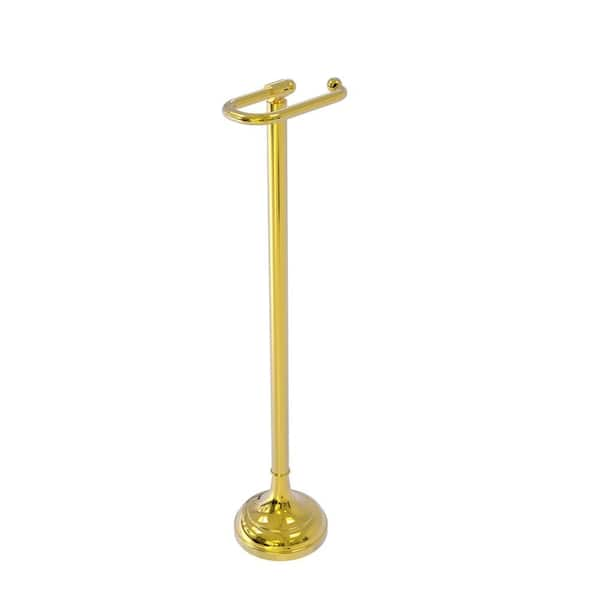 Allied Brass European Style Free Standing Toilet Paper Holder in Polished Brass