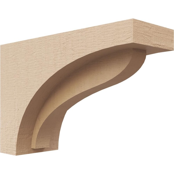 Ekena Millwork 3 in. x 6 in. x 9 in. Classic Helena Rough Cedar Woodgrain TimberThane Corbel, Primed Tan
