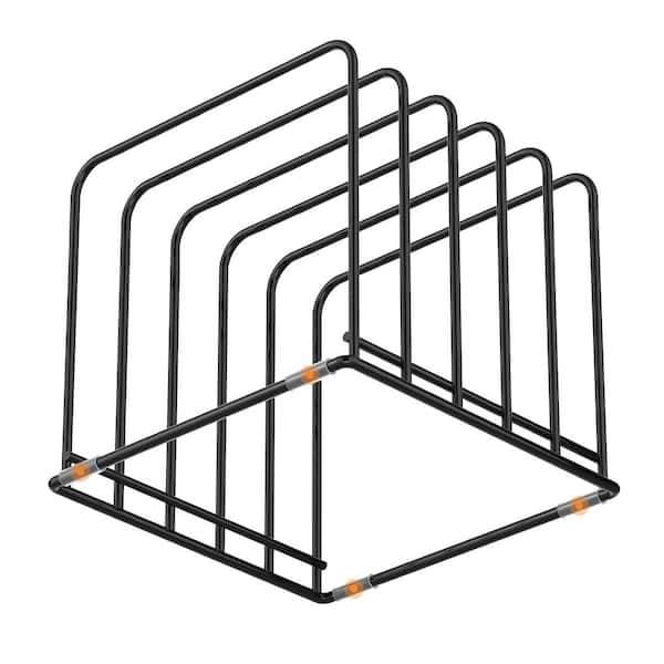 Steel Kitchen Cabinet Organizer Rack Pot Rack with 5 Slots for Bakeware, Skillets, Baking Tray, Chopping Board, 1 Piece
