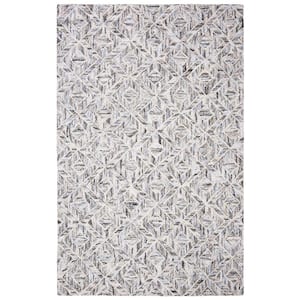 Abstract Gray/Beige 8 ft. x 10 ft. Geometric Area Rug
