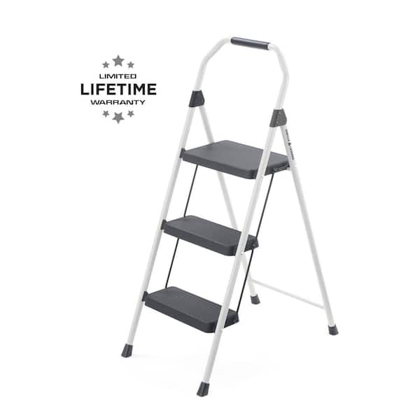 Gorilla Ladders 3-Step Compact Steel Step Stool with 225 lb. Load Capacity Type II Duty Rating (8ft. Reach Height)