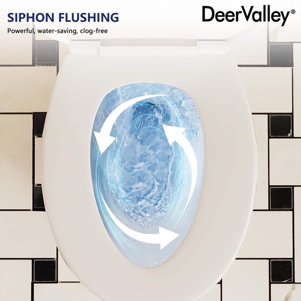 21'' White Ceramic Dual-Flush Elongated Two-Piece Toilet with Seat