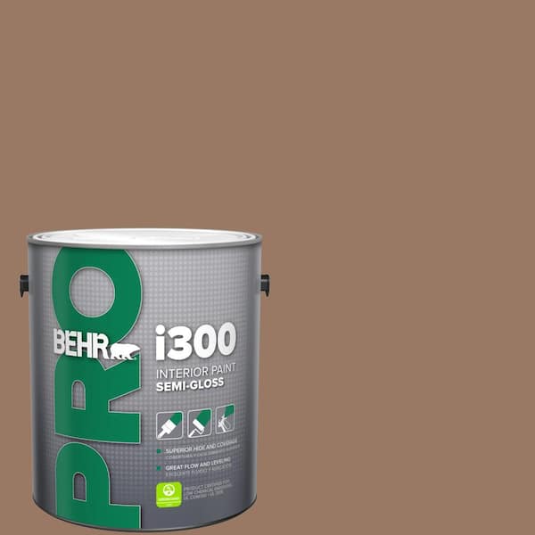 BEHR PRO 1 gal. #250F-5 Fudge Bar Semi-Gloss Interior Paint