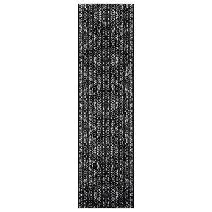 Tribal Pattern Black 2 ft. 3 in. x 8 ft. Runner Rug