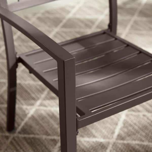 stylewell stacking metal slat chair