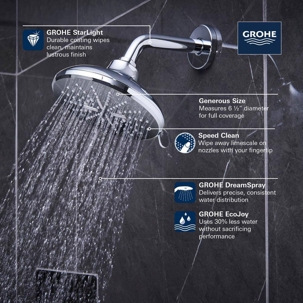 Hard Graphite Multi-Function Wall Mounted Shower Head
