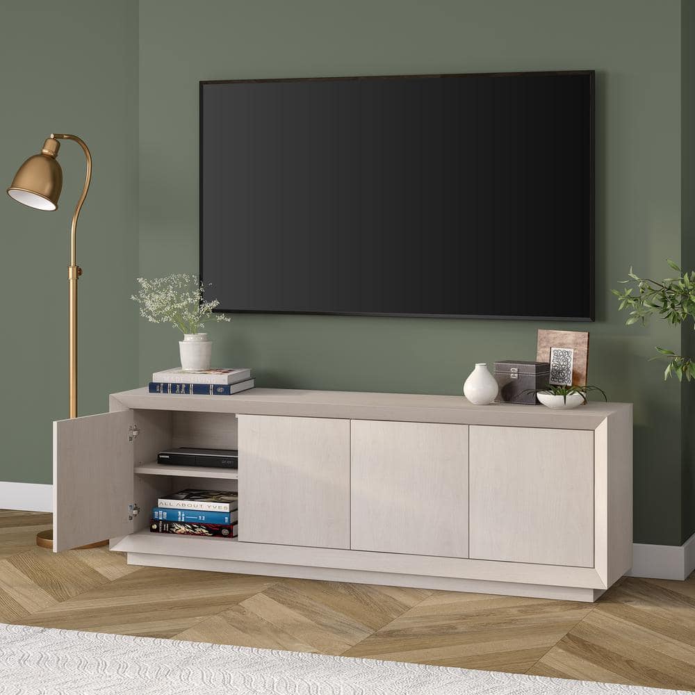 Oswald Alder White 68" TV Stand with Cabinets