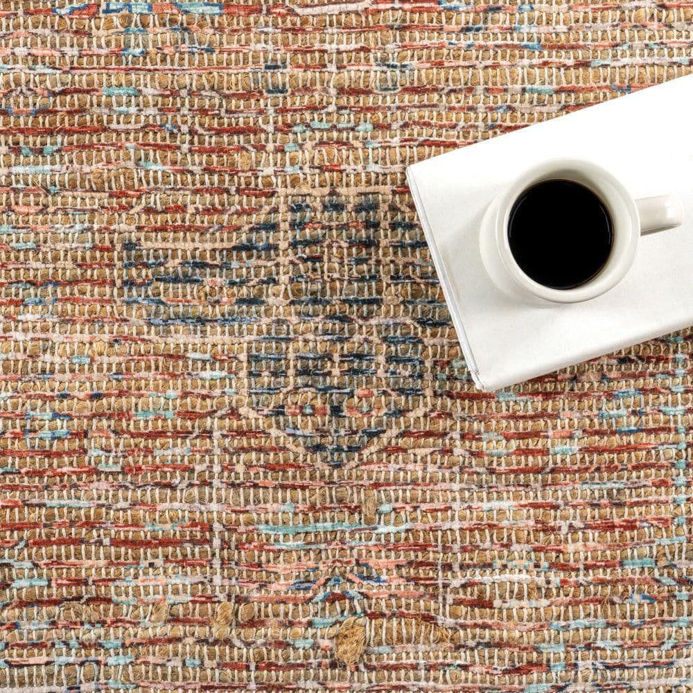 Multicolor Medallion Flat Woven Synthetic 8' x 10' Area Rug