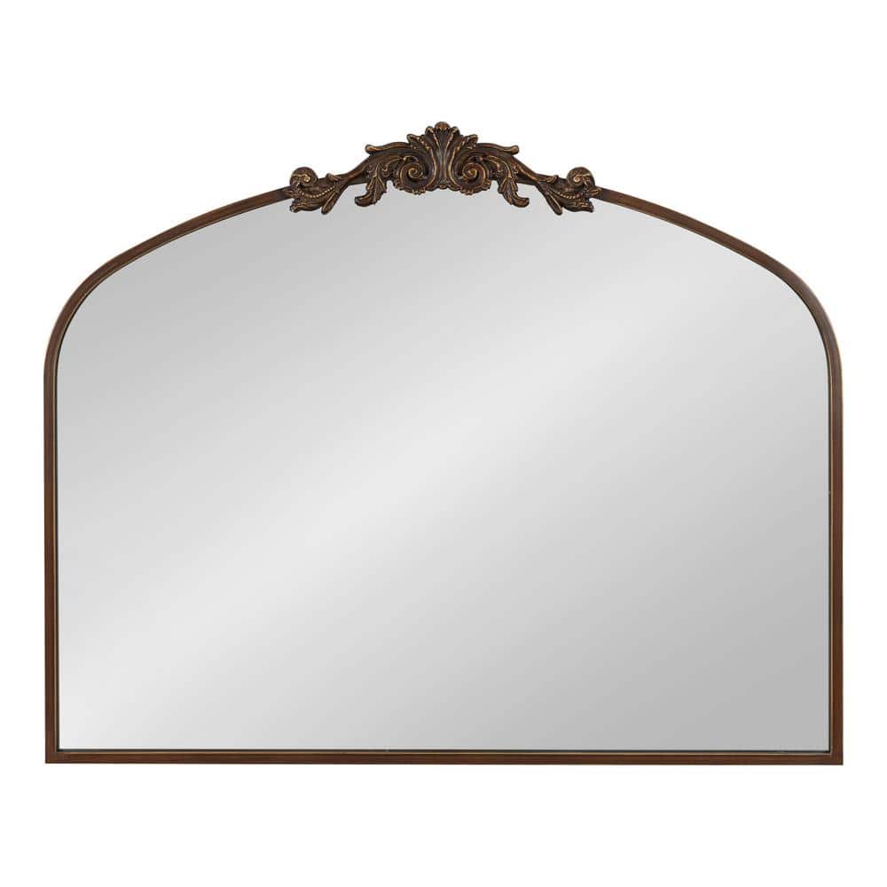 Arendahl Traditional Bronze Arch Wall Mirror with Ornate Crown