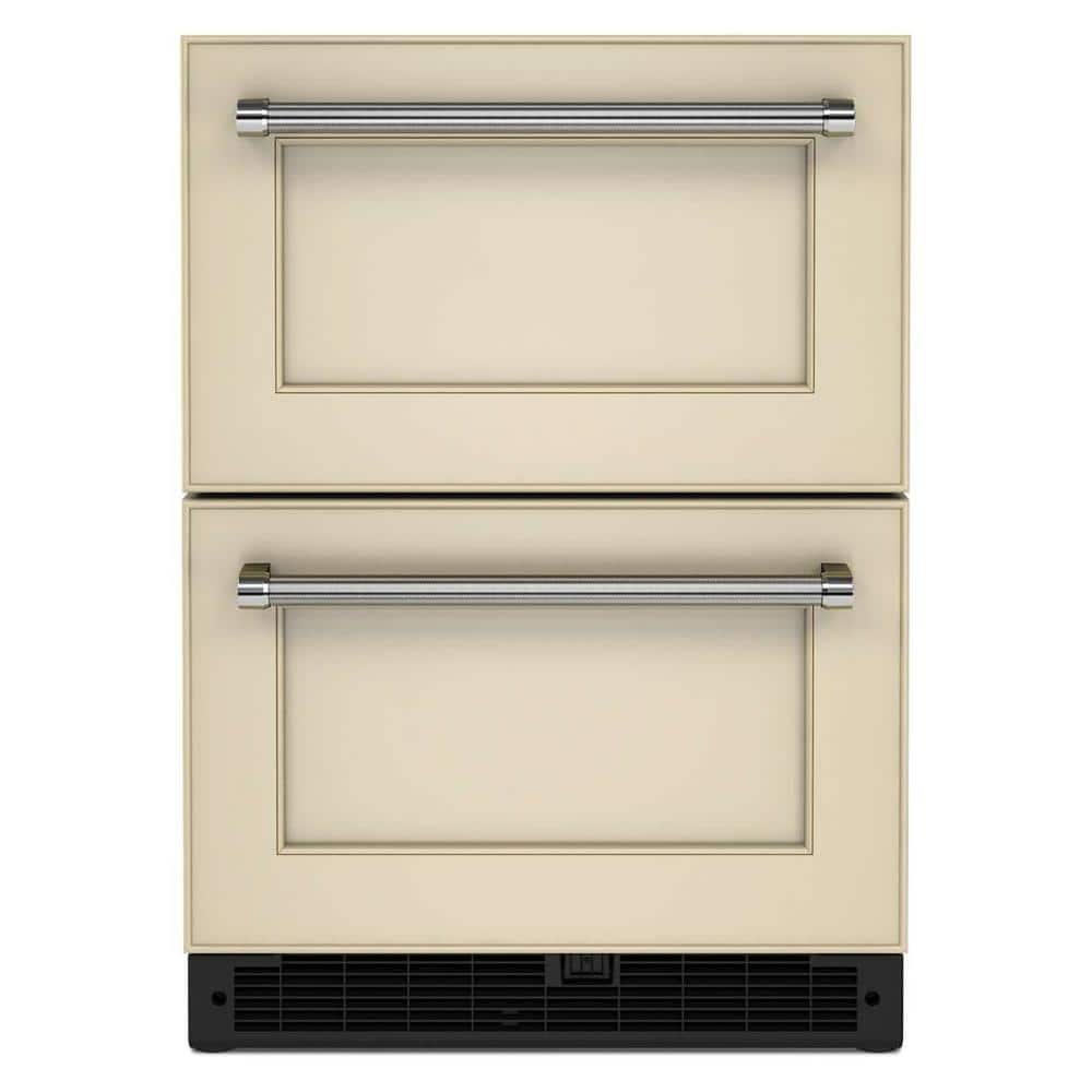 24 in. 4.44 cu. ft. Undercounter Double Drawer Refrigerator in Panel Ready