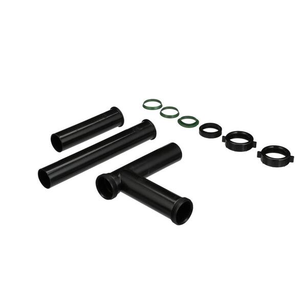 Photo 1 of 1-1/2 in. Black ABS Slip-Joint Garbage Disposal Kit