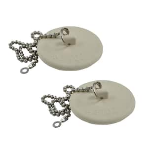 1-1/2 in. - 2 in. Universal Tub Stopper with Chain (2-Pack)