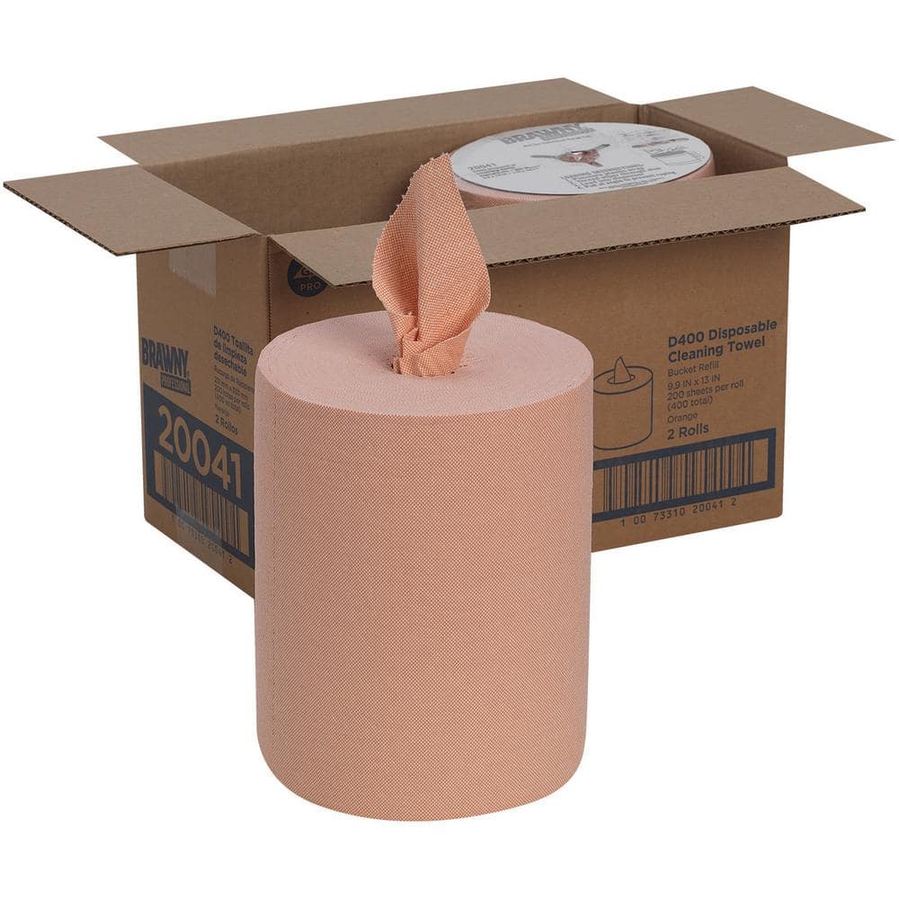 D400 Orange Disposable Cleaning Center Pull Paper Towels (200 Sheets per Roll 2-Rolls per Carton) price history on PriceWatchPro