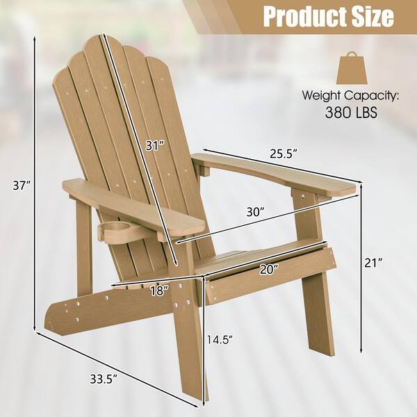 Adirondack chair seat height sales