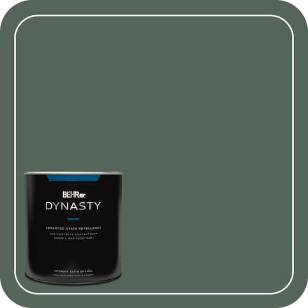 BEHR DYNASTY 1 qt. #460F-6 Medieval Forest Satin Enamel Interior Stain-Blocking Paint and Primer