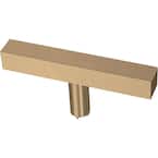 Square Bar 3 in. (76 mm) Champagne Bronze Elongated Bar Cabinet Knob