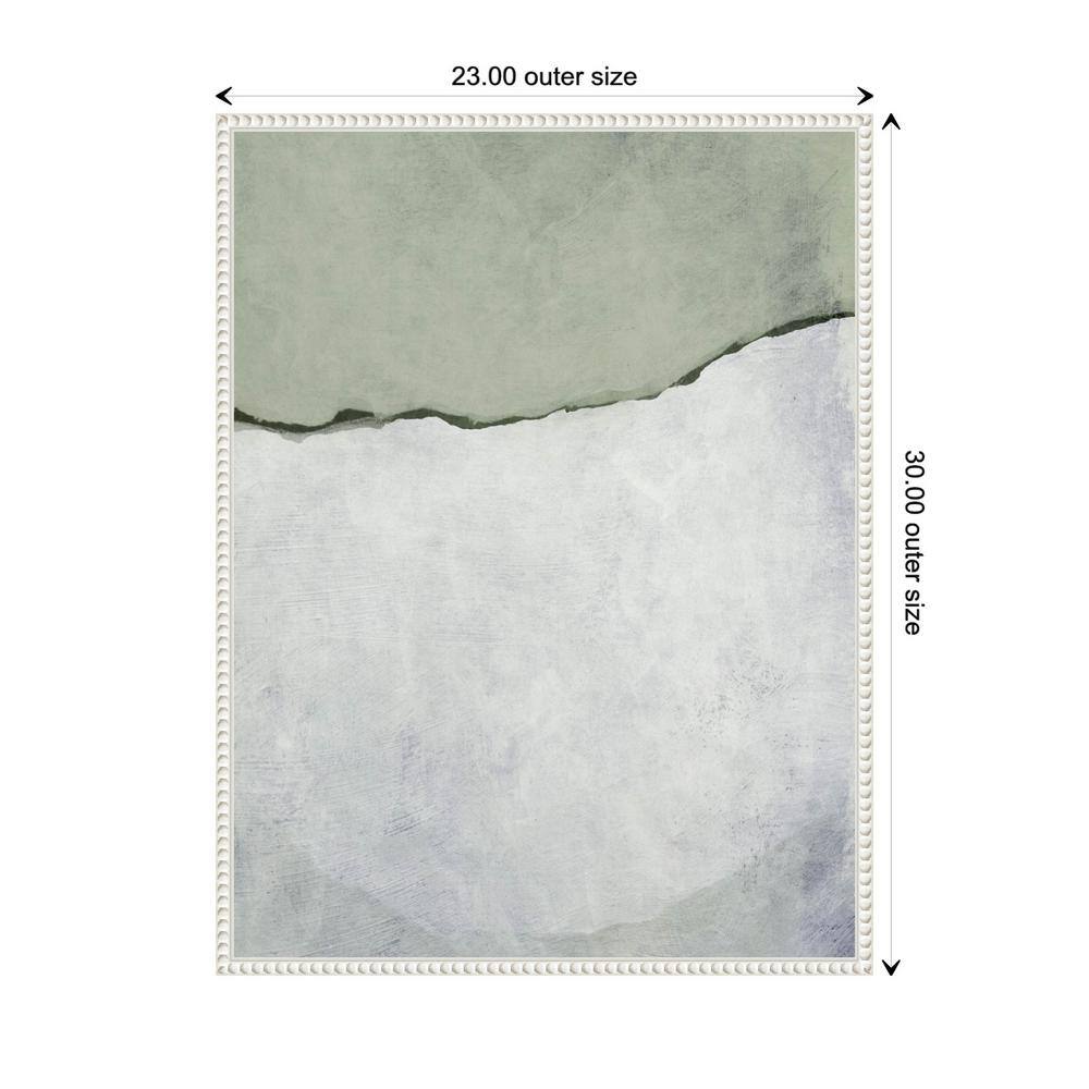Large Sage and Grey Abstract Canvas Framed Wall Art