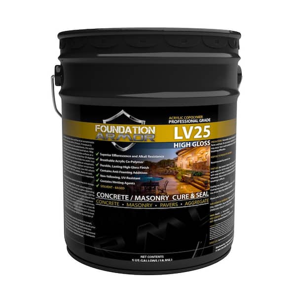 Foundation Armor Ultra Low VOC 5 gal. Clear High Gloss Acrylic Co-Polymer Sealer and Curing Compound