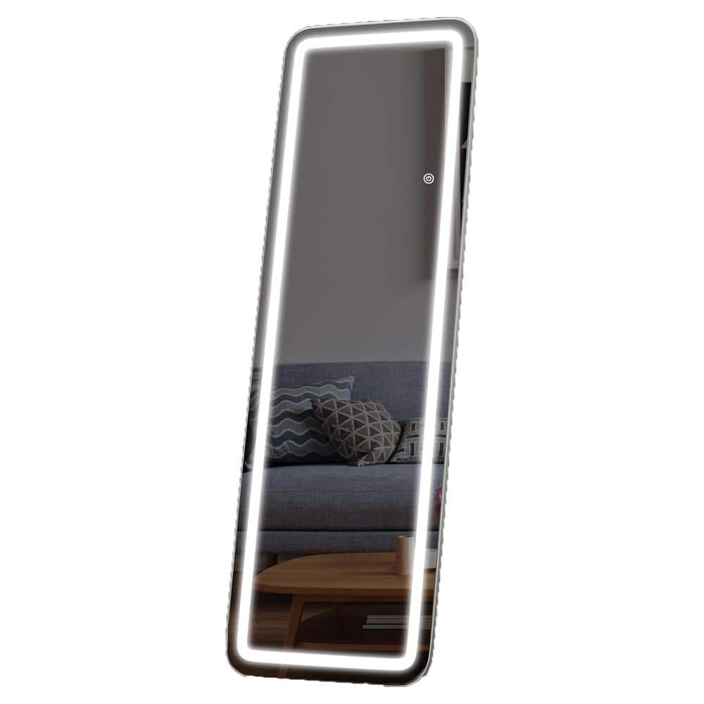 21 in. W x 64 in. H Rectangular Frameless Tilt Wall Bathroom Vanity Mirror in White price history on PriceWatchPro