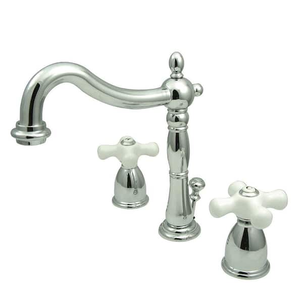 Kingston Brass Victorian 8 in. Widespread 2-Handle Bathroom Faucet in Polished Chrome