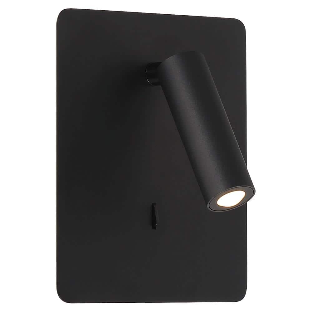Villa 6.25 in. 1-Light Matte Black LED Vanity Light